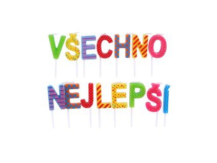 Dortové svíčky zapichovací TORO všechno nejlepší