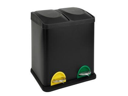 Nášlapný odpadkový koš na tříděný odpad TORO 30l černý