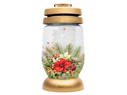 Hřbitovní lucerna BOLSIUS 22cm červený květ