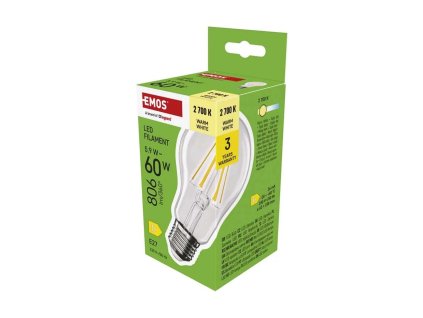 LED ŽÁROVKA FILAMENT A60/E27/5,9W(60W)/806LM/TEPLÁ