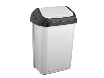 ODPADKOVÝ KOŠ S KYVNÝM VÍKEM, 10L, 25,5X19X38, SVĚTLE S