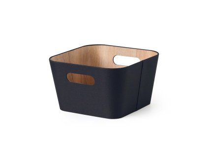 KOŠ ÚLOŽNÝ 27*27*16CM ČERNÁ PAPÍR+LEPENKA