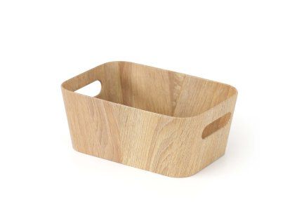 KOŠ ÚLOŽNÝ 26*18*11CM BARVA DŘEVA PAPÍR+LEPENKA