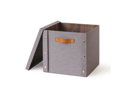 KRABICE ULOŽNÍ S VÍKEM 30*30*28CM PAPÍR+LEPENKA