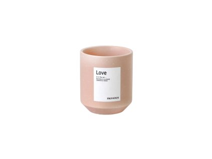 SVÍČKA LÁSKA-LEKNÍN A RŮŽE KERAMIKA 7X8CM 135G 20H