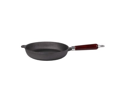 PÁNEV 24CM LITINA,RUKOJET BUKOV.DŘEVO,HÁK NA KONCI