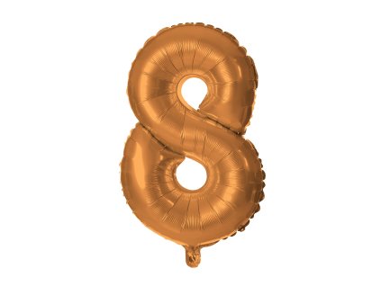 BALÓNEK ČÍSLICE 8, 30CM, MATNĚ BRONZOVÁ