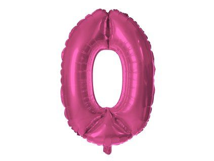 BALÓNEK ČÍSLICE 0, 30CM, MATNĚ RŮŽOVÁ
