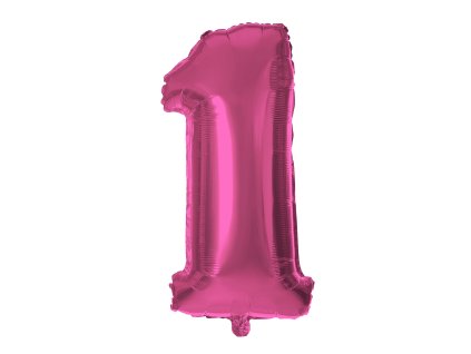 BALÓNEK ČÍSLICE 1, 30CM, MATNĚ RŮŽOVÁ
