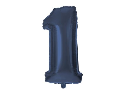 BALÓNEK ČÍSLICE 1, 30CM, MATNĚ TMAVĚ MODRÁ