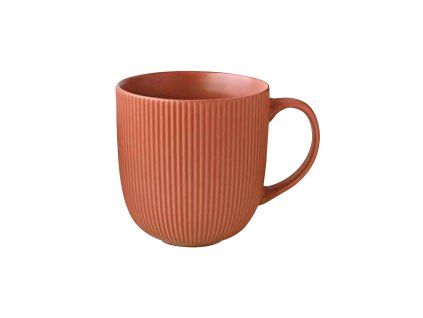 HRNEK 510ML ŽEBROVANÝ KERAMIKA CIHLOVÁ