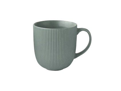HRNEK 510ML ŽEBROVANÝ KERAMIKA ZELENOŠEDÁ