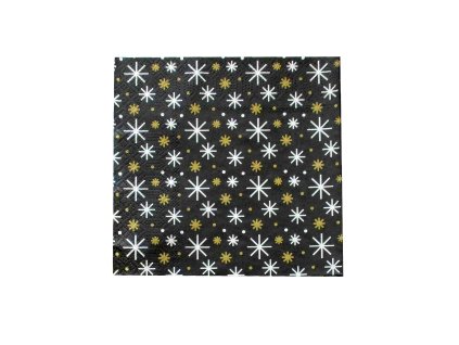 UBROUSKY VÁNOČNÍ SNĚHOVÉ VLOČKY 3VRSTVÉ 33X33CM