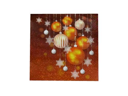 UBROUSKY VÁNOČNÍ KOULE ZLATÉ 3VRSTVÉ 33X33CM