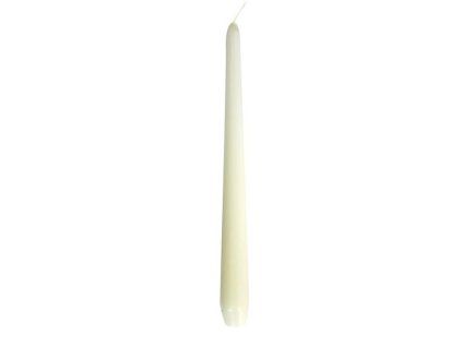 Svíčka kónická bílá, 24,5cm