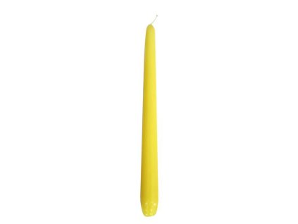 Svíčka kónická žlutá, 24,5cm