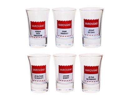 SADA SKLENIC NA PANÁKY - VAROVÁNÍ!, 6X40ML