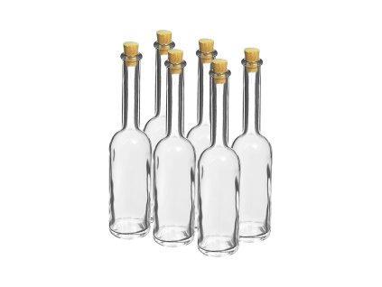 láhev  100ml skleněná se zátkou (6ks)