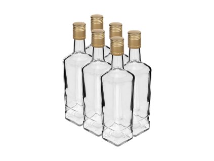 láhev  500ml PRINCIPLE skleněná s uzávěrem (6ks)