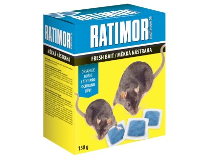 Jed na myši Ratimor Brodifacou, 150g-měkká nástraha, krabička