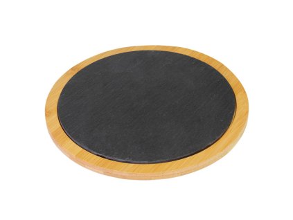 Tác servírovací, břidlice v bambusu TAPAS&FRIENDS  ø 28 cm