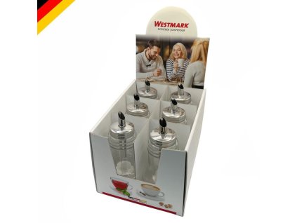 Cukřenka dávkovací PARIS-STAINLESS - presentační box / 6 ks