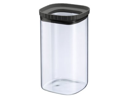 Skleněná dóza se silikonovým víčkem, stohovatelná, 1500 ml