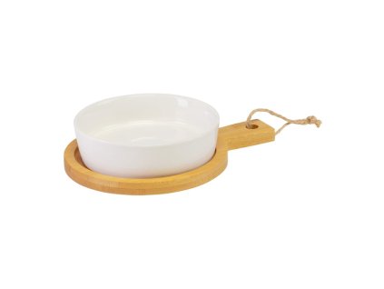 Miska keramická na bambusovém tácku TAPAS&FRIENDS, ø 11 cm