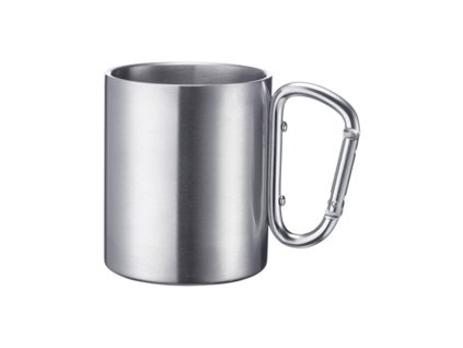 Hrnek nerezový s karabinou - 300 ml