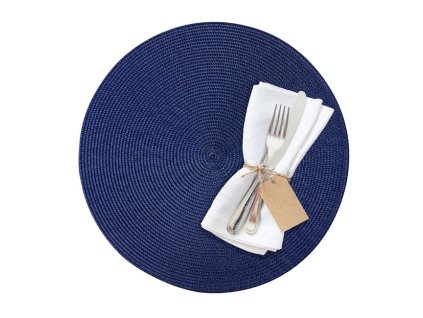 Prostírání kulaté KRUH, ø 38 cm - tmavě modré