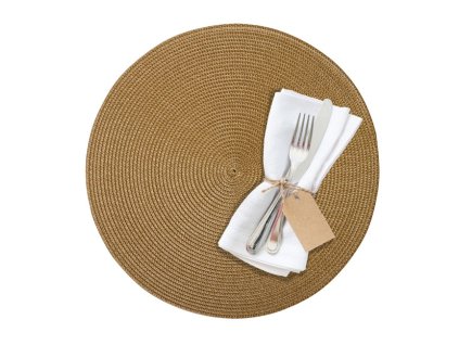 Prostírání kulaté KRUH, ø 38 cm - světle béžové