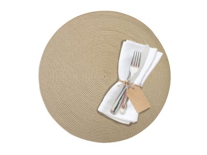 Prostírání kulaté KRUH, ø 38 cm - pískové
