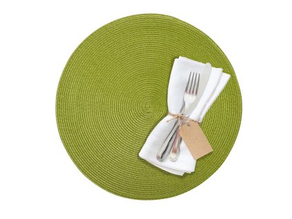 Prostírání kulaté KRUH, ø 38 cm - zelené