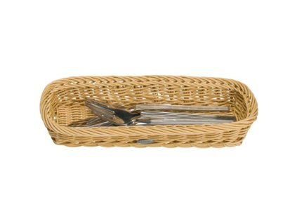 Košík na příbory 28 x 11 x 5 cm - světle béžový