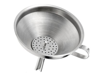 Trychtýř s odnímatelným sítkem, nerezový 13 cm
