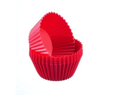 Košíčky na muffiny, silikonové ø 7 cm - červené / 6 ks
