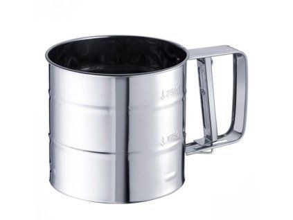 Síto na mouku a cukr, mechanické, nerez