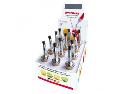 Nálevka korková s víčkem INOX STANDARD / 12 ks