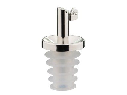 Nálevka na ocet krátká s kovovým víčkem, silikonová INOX ESSIG-SPEZIAL
