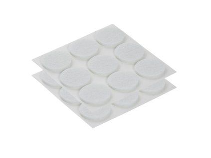 Podložky nalepovací ø 2,5 cm - bílá / 18 ks