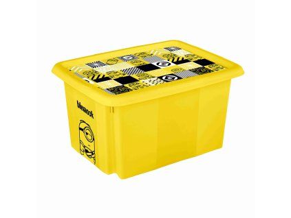 box úložný MIMONI 38x29,5x20,5cm,15l,s víkem PH mix barev