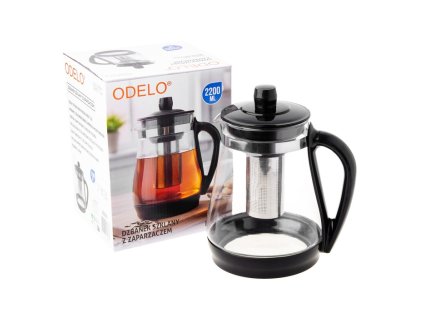 konvice 2,2l+sítko BENTO, sklo/plast