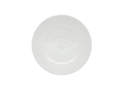 talíř dezertní 20cm HONEYCOMB porcelánový BÍ