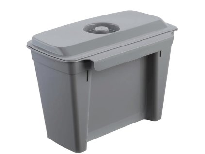 koš odp.  4l závěsný, sev.šedý, víko, 27x16,3x19cm, MILAN, plast