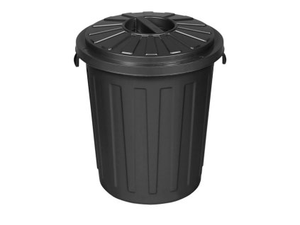 koš odp.50l POPELNICE grafit, d50x55 s víkem, plast