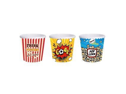 box 3,75l POPCORN, 2dekory, d19x18,5cm, plast