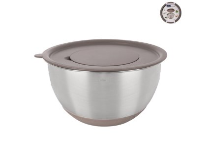 Šlehací mísa s víkem BEIGE pr. 21,7 cm
