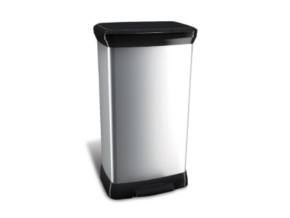 Odpadkový koš DECOBIN pedal 50l - stříbrný