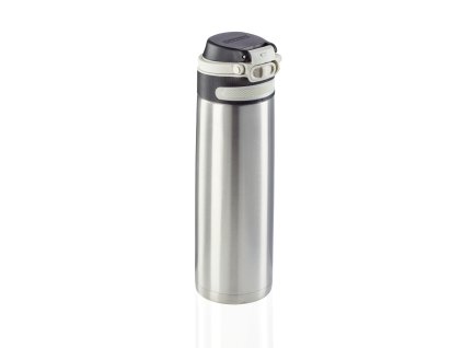 Termoska s šikovným uzávěrem 600 ml - stříbrná