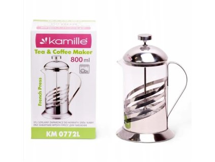 konvice 0,80l KAMILLE, COFFEE MAKER, sklo/NR